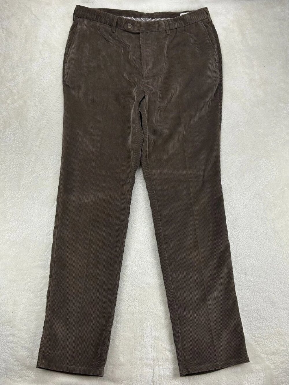 Peter Millar Nanoluxe Chino Pants Mens 38x35 Brown Soft Corduroy Comfort Stretch